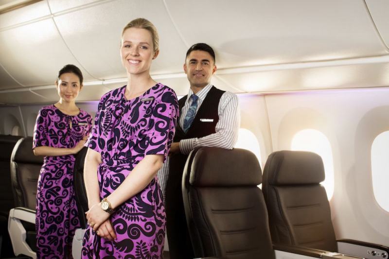 Air New Zealand flight attendants