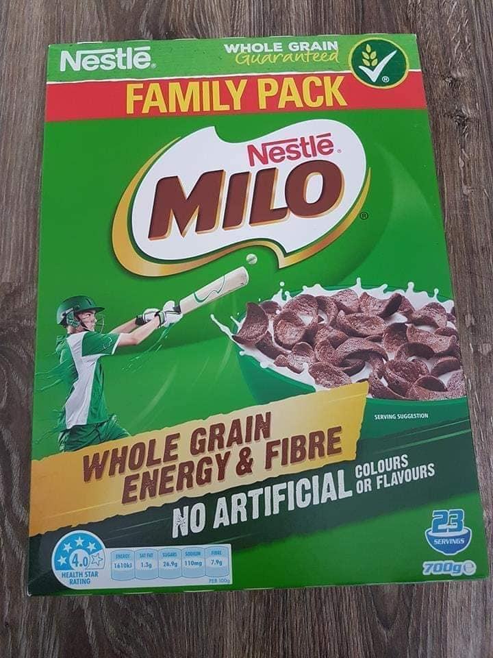 Nestlé MILO nutritional cereals