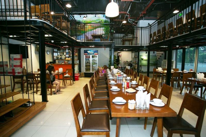 The space of the restaurant is very spacious and airy. polite and elegant