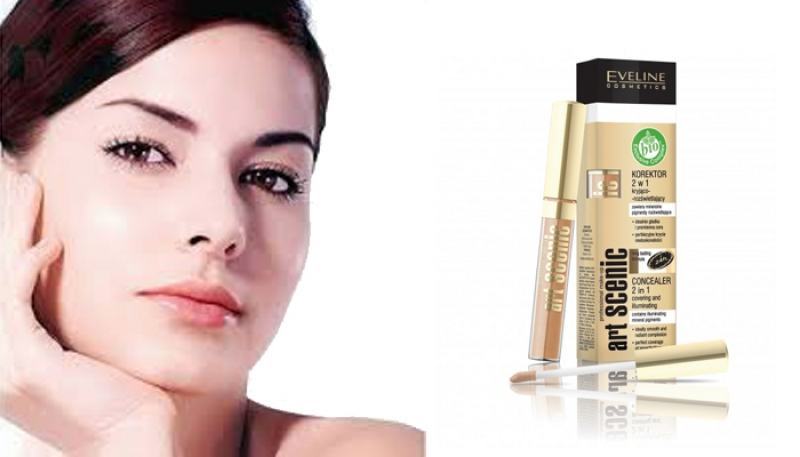 Eveline liquid concealer, conceals blemishes on the skin softly, provides moisture to the skin, suitable for concealing dark circles under the eyes