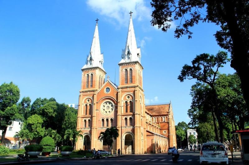 This is the cathedral of the Archdiocese of Ho Chi Minh City