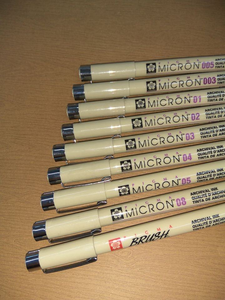 Sakura's Pigma Micron technical pen was introduced at Loc's art Store