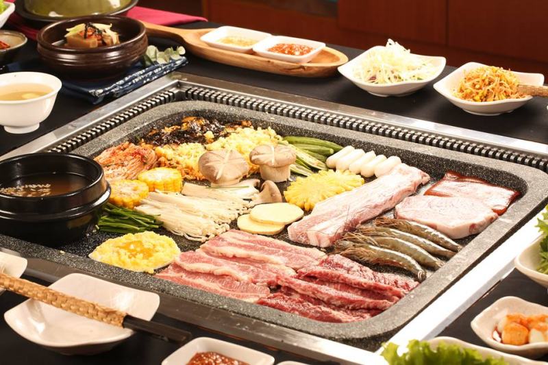 Korean stone table grill
