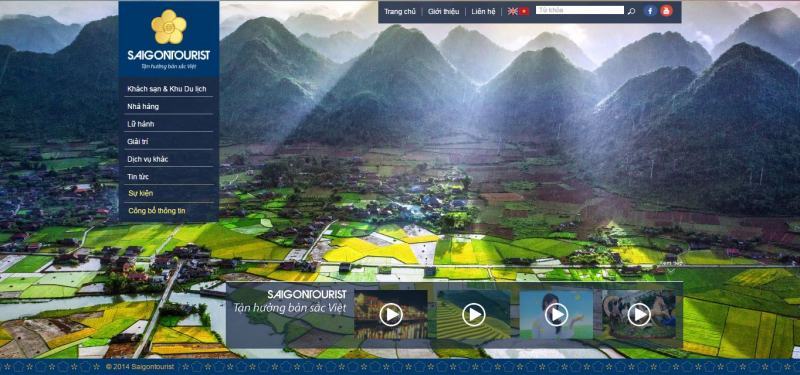 Website interface Saigontourist