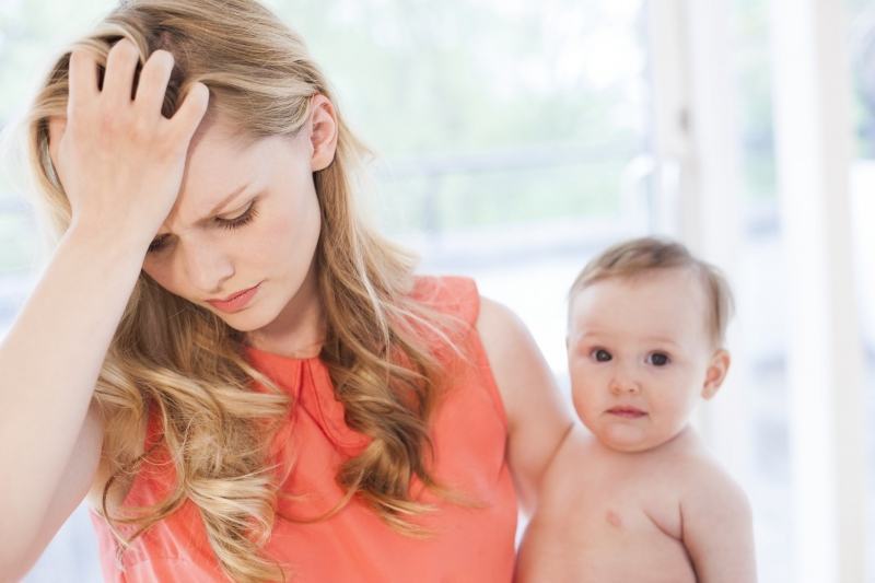 Depression, irritability, and fatigue are some of the signs of postpartum depression.