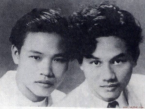 Poet Huy Can (left) and poet Xuan Dieu
