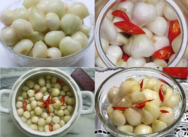 Pickled onions are delicious, spicy and sour.