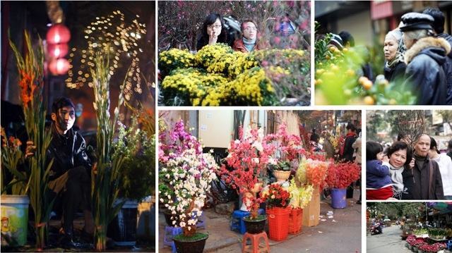 Hang Luoc flower market on the last day of the year