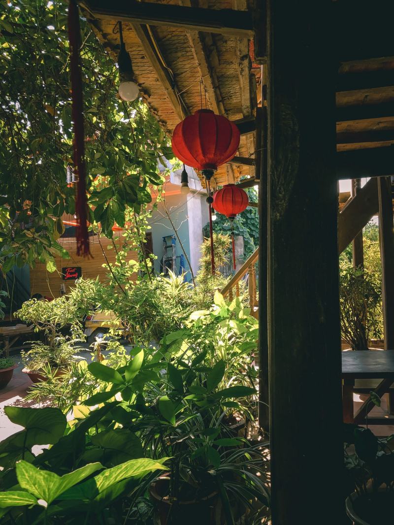 Wooden house on stilts