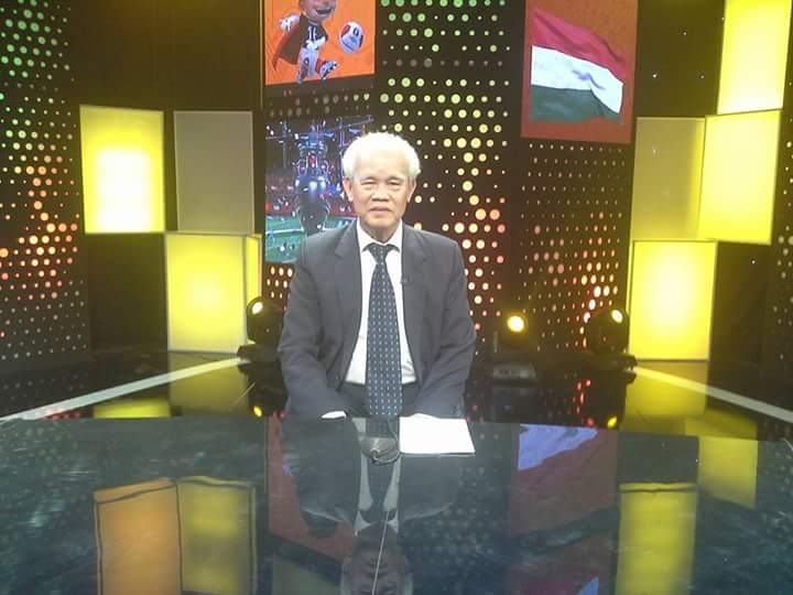Portrait of journalist, football commentator Dinh Khai