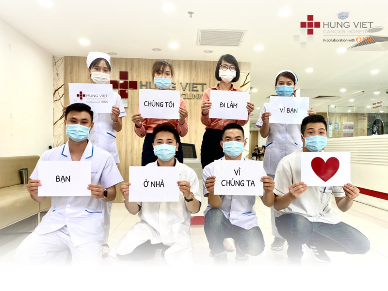 Medical staff at Hung Viet hospital