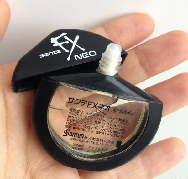 Japanese eye drops Sante FX Neo with ingredients containing many vitamins to help clean (wash eyes) and cut fatigue, inflammation, eye pain....