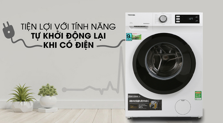 Washing machine Toshiba Inverter 9.5 Kg TW-BK105S2V(WS)