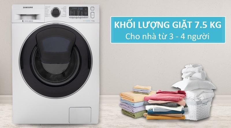 Samsung WW75K5210US-SV horizontal drum washing machine 7,5 kg Inverter