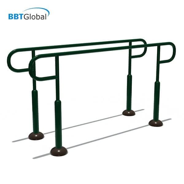 Double bar equipment for outdoor exercise