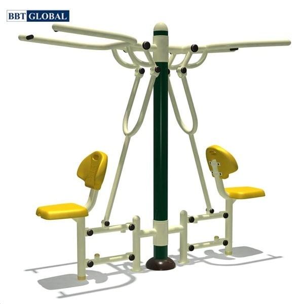 Outdoor chest and shoulder exercise equipment