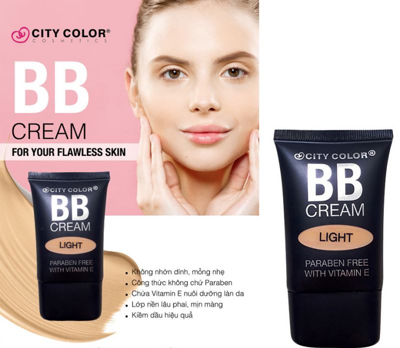 City Color BB Cream Foundation (23.2ml) #Light