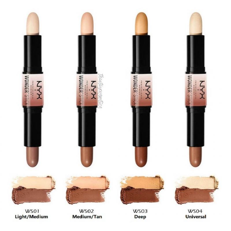 Concealer & Contour 2 Heads NYX Highlight And Contour Wonder Stick with ultra-compact and convenient 2-head design
