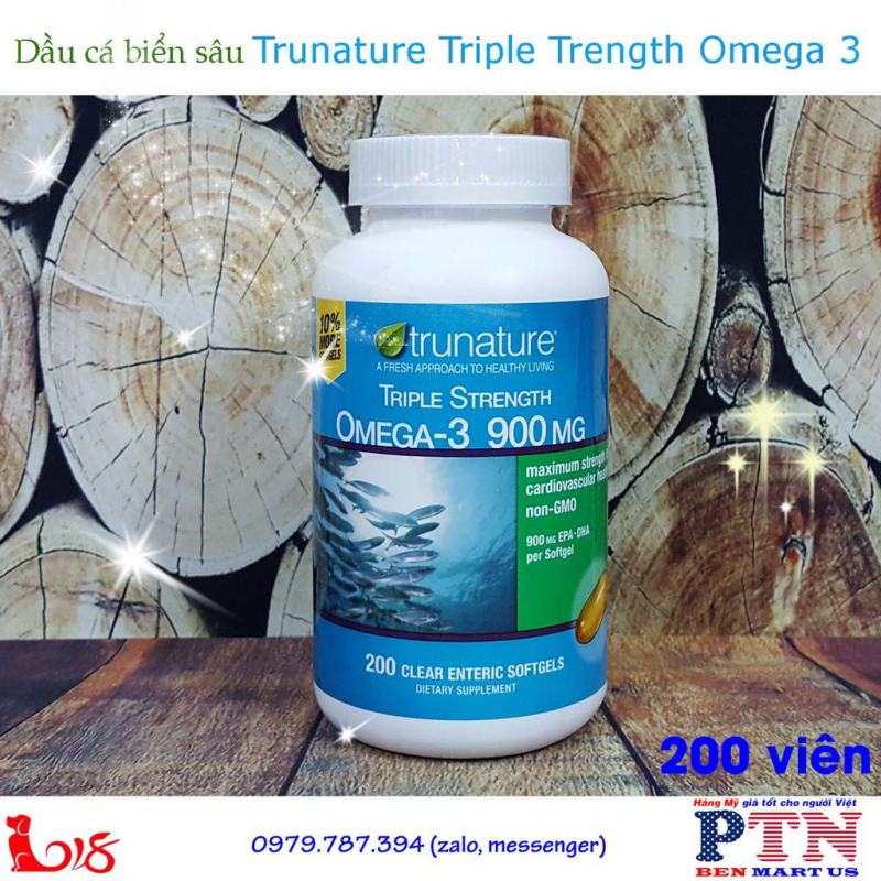 Trunature Triple Strength Omega-3 Fish Oil 3mg 900 capsules