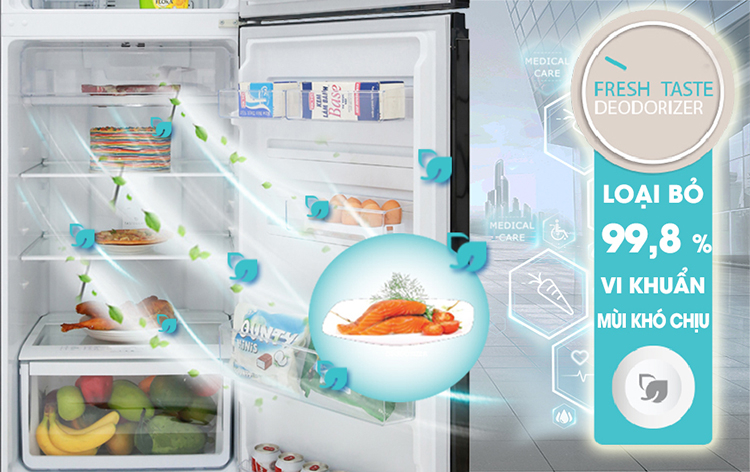 NutriFresh® Inverter refrigerator with freezer over 320 liters ETB3400H-H