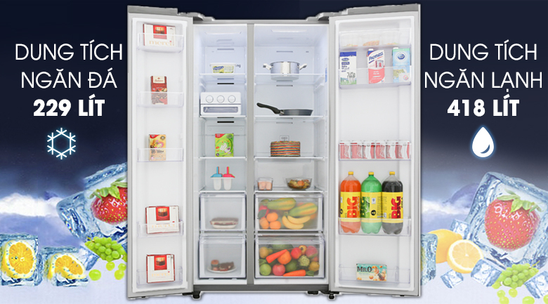 Samsung Inverter refrigerator 647 liters RS62R5001M9/SV