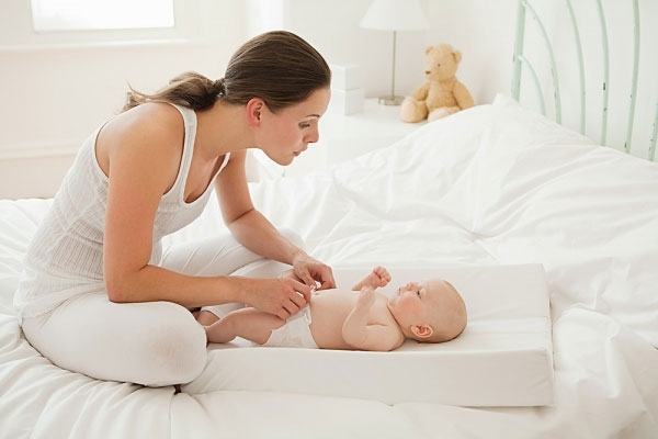 You can change diapers while talking to your baby.