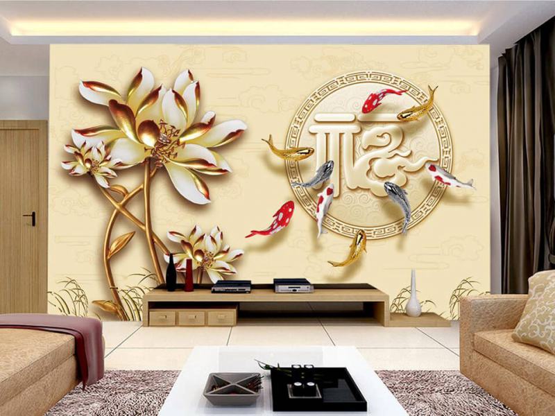 Decorate the wall with wallpaper
