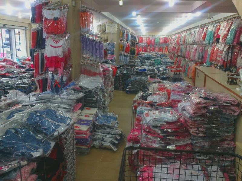 A corner at Tan Binh market children's clothing store