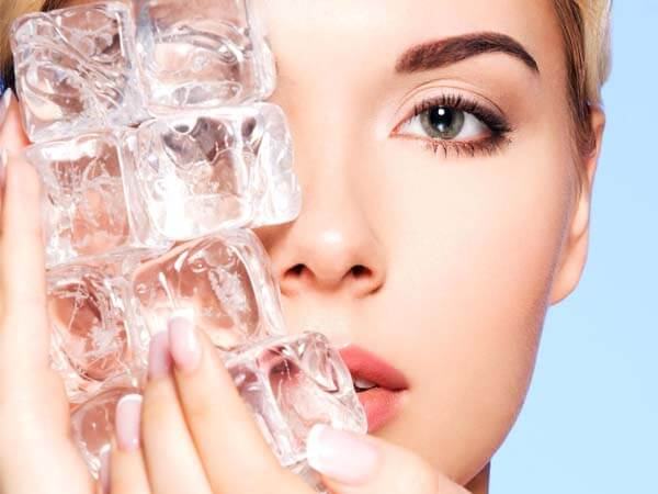 Apply ice to tighten pores