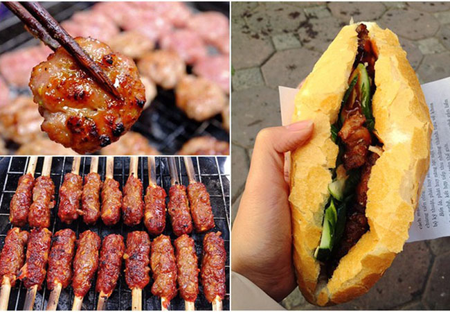 Delicious grilled meat bread