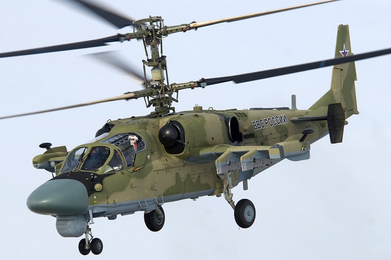 Ka-52 Alligator Helicopter.