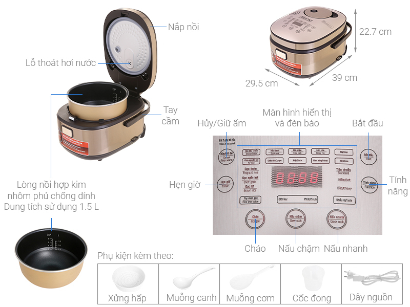 Sunhouse Mama 1.5 liter high frequency rice cooker SHD8955