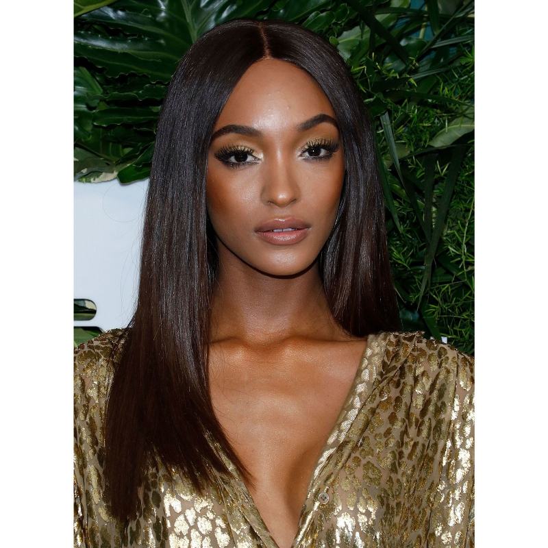 Jourdan Dunn with amber highlights the gentle and delicate beauty