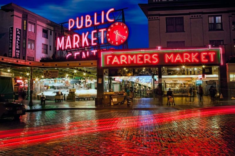 Pike Place Market, Seattle is known as the oldest farmers market in America