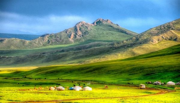 Mongolian Kharkhorin steppe