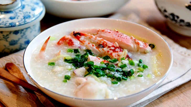 Delicious crab porridge