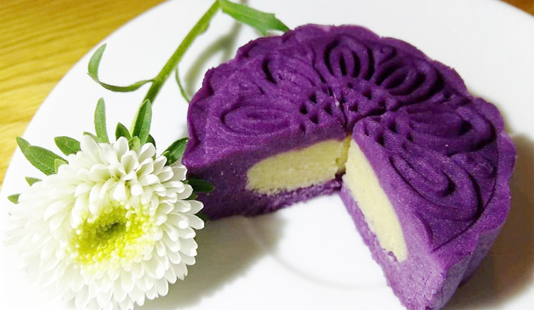 Purple potato moon cake