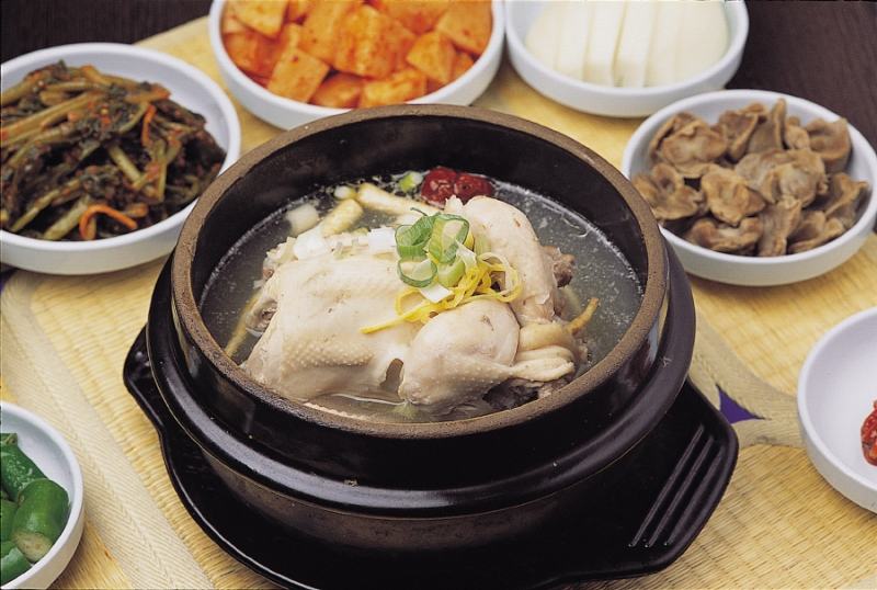 samgyetang (Chicken with ginseng)
