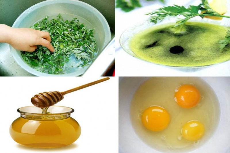 Cure menstrual cramps with wormwood with eggs and honey