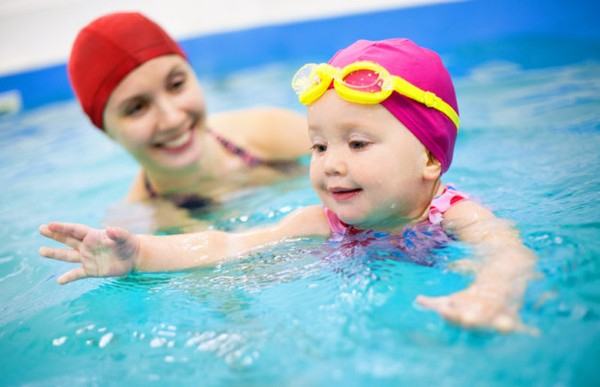 Children should be equipped with swimming equipment.