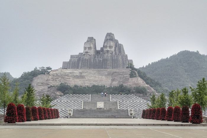 Statue of Emperors Yan and Huang, China