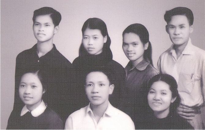 Standing row: Nguyen Van Phuc, Ngo Thi Diem, Le Thi Lan, Dinh Viet Cuong Sitting: Truong Thi Minh Nguyet, Tran Dinh Phuc, Phan Thi Yar