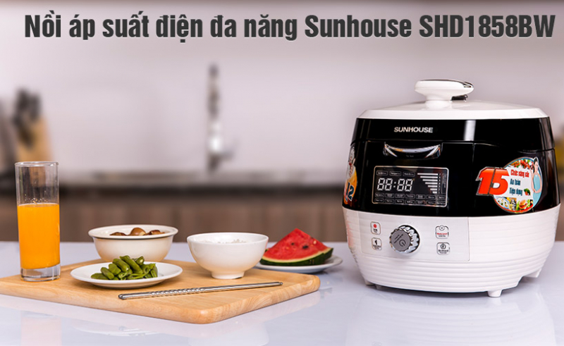 Sunhouse SHD-1858BW electronic pressure cooker makes housework light