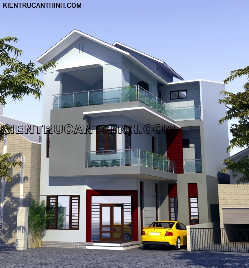 House design model of Mr. Hung Cuong's Villa, Diem Dien, Thai Binh