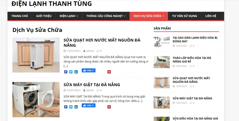 Thanh Tung Refrigeration Service updated on website