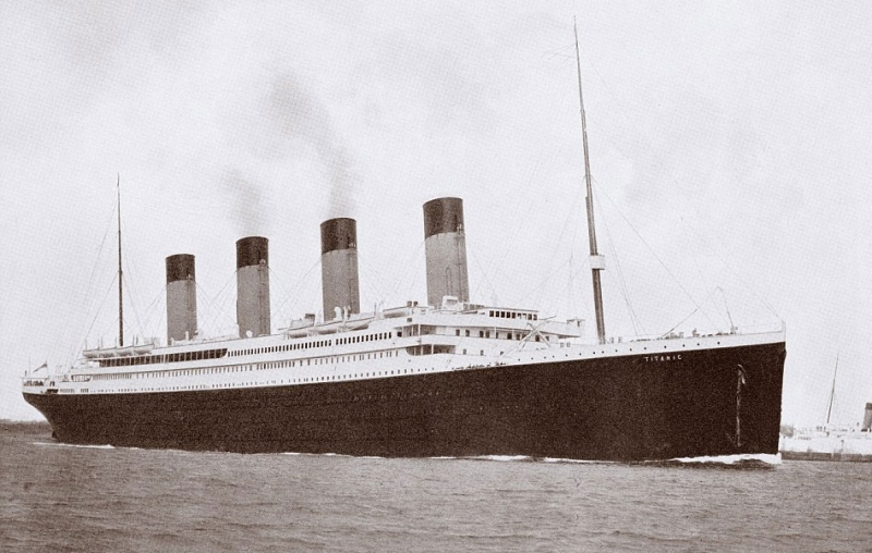 Photo taken before the Titanic hit the iceberg