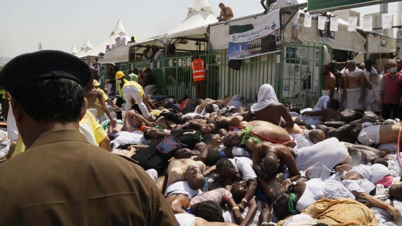 The body of the person who died in the tragedy during the pilgrimage in Mecca in 2015