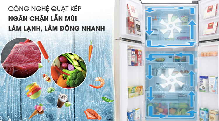 Hitachi Inverter 509 liter refrigerator R-FW650PGV8-GBK