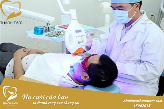 The world's most modern teeth whitening process is applied at Thanh Tam dental clinic