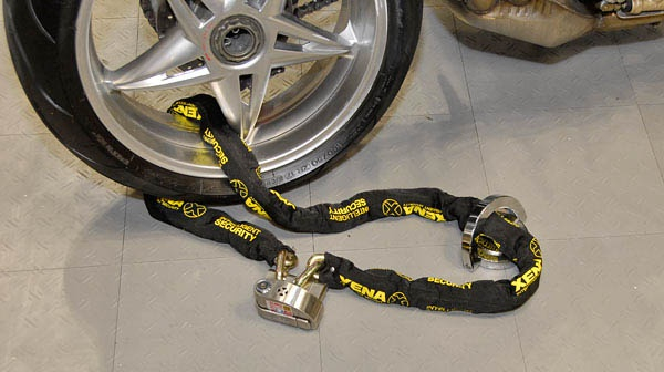 Use chain or cable locks to lock the wheels